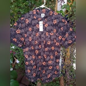 Men's Quicksilver floral button up size XL NWT